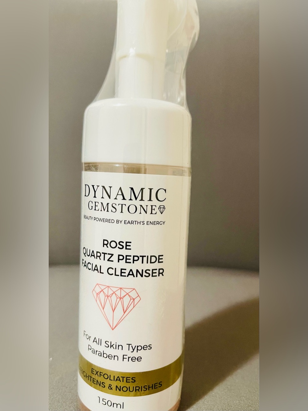 Rose Quartz Peptide Facial Cleanser — White